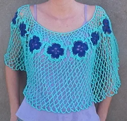 Beauty in Bloom Poncho by Rachel Geller